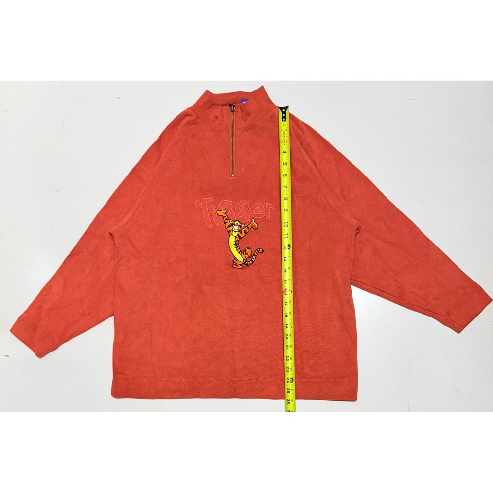 VTG‎ Pooh 100 Acre Collection Tigger Embroidered Fleece 1/4 Zip Women's L